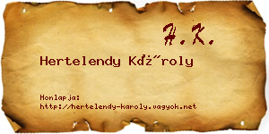 Hertelendy Károly névjegykártya